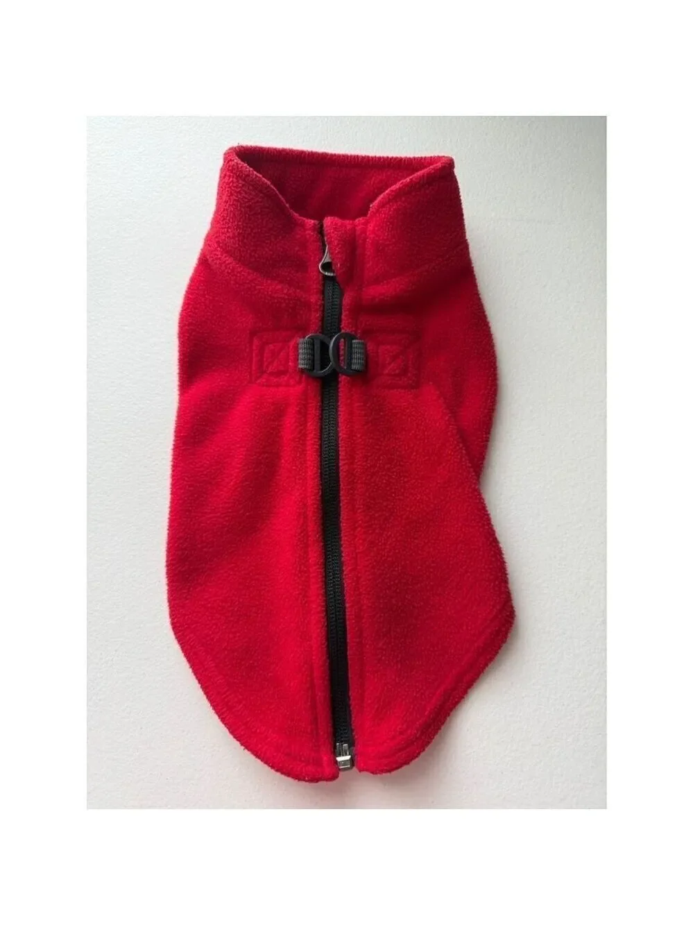 Gooby Red Fleece Dog Jacket Harness Small